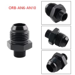 AN4 AN6 AN8 AN10 AN12 AN16 ORB Fuel Line Hose Fitting Male Adapter AN to AN w/ O-Ring