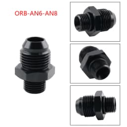 AN4 AN6 AN8 AN10 AN12 AN16 ORB Fuel Line Hose Fitting Male Adapter AN to AN w/ O-Ring