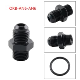 AN4 AN6 AN8 AN10 AN12 AN16 ORB Fuel Line Hose Fitting Male Adapter AN to AN w/ O-Ring