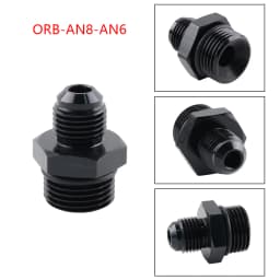 AN4 AN6 AN8 AN10 AN12 AN16 ORB Fuel Line Hose Fitting Male Adapter AN to AN w/ O-Ring