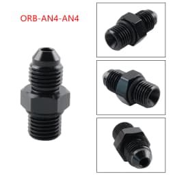 AN4 AN6 AN8 AN10 AN12 AN16 ORB Fuel Line Hose Fitting Male Adapter AN to AN w/ O-Ring