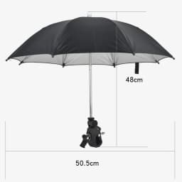Adjustable Camera Umbrella with Clip Supply Stand Durable Portable Sunshade for Video Smartphone Camping Photography Traveling