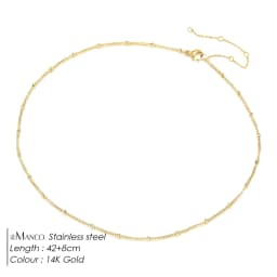 EMANCO Gold Color Stainless Steel Chain Choker Necklace Women Chain Necklace Sets for Women Gift