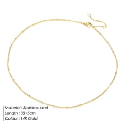 EMANCO Gold Color Stainless Steel Chain Choker Necklace Women Chain Necklace Sets for Women Gift