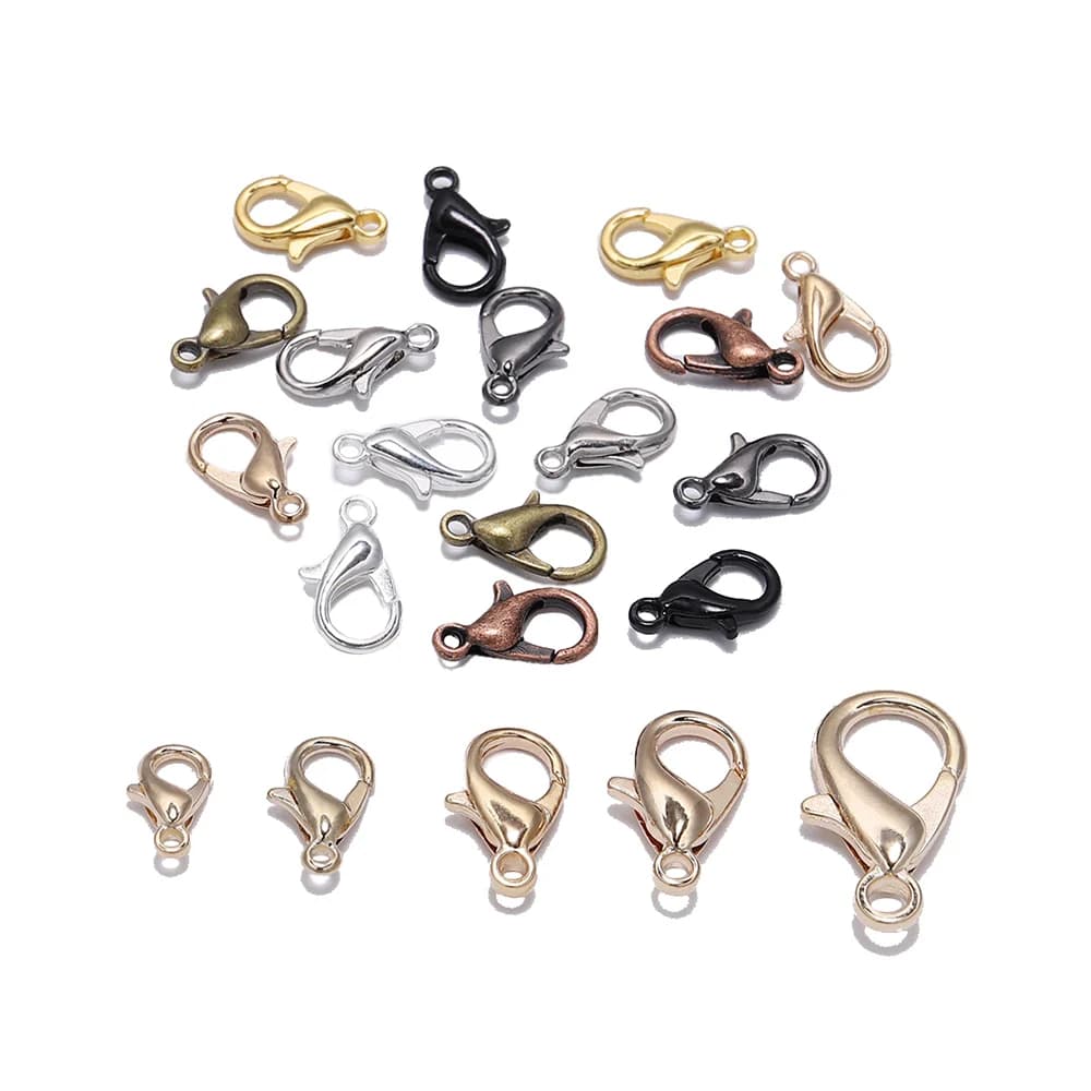 50pcs/lot Jewelry Findings Alloy Lobster Clasp Hooks For Jewelry Making Necklace bracelet Chain DIY Supplies Accessories