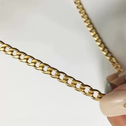 Vnox Men's Cuban Link Chain Necklace Stainless Steel Black Gold Color Male Choker colar Jewelry Gifts for Him