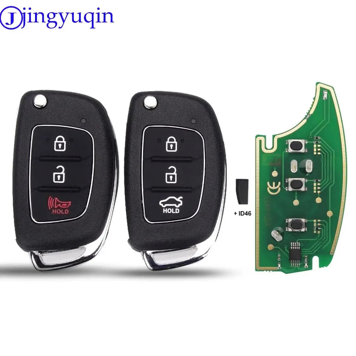 jingyuqin 3B 433Mhz With id46 Car Key Board Control For Hyundai Solaris Accent Tucson l10 l20 l30 Kia Rio Ceed