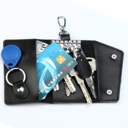 Leather Keychain Men Women Key Holder Organizer Card Holder Woman for Cards Business Bag for Men Key Organizer Purse Keychain