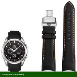 Genuine Leather Curved End Watchband For Tissot Watch Belt 1853 COUTURIER T035627A T035407A T035439 Men's Strap 22mm 23mm 24mm