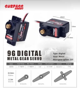 Servo RC 1/10 High Speed Metal Gears Mini Servomotor 9g 15kg 20kg 25kg 30kg Servo  for RC 1/8  1/12 1/10 RC Car