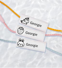 Customized Name Ring Pendant For Kids Baby Shoes Schoolbag Cup Clothes Name Stickers Waterproof Hang Tag Rope Name Circle Label