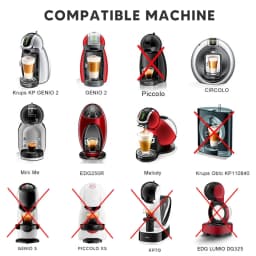 ICafilas Reusable Capsule Adapter for Dolce Gusto Machine Compatible with Nespresso Original Coffee Capsules Mini Me