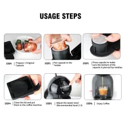 ICafilas Reusable Capsule Adapter for Dolce Gusto Machine Compatible with Nespresso Original Coffee Capsules Mini Me
