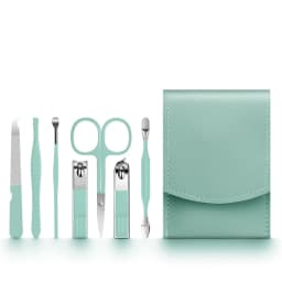 2023 New 7Pcs Portable Luxury Manicure Sets Pedicure Kits Colour Nail Clipper Set Personal Care Tools Eyebrow Scissors