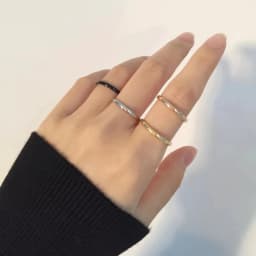 2MM Thin Rose Gold Anti-Allergy Smooth Simple Stainless Steel Wedding Rings for Women Charm Jewelry Valentine's Day Present