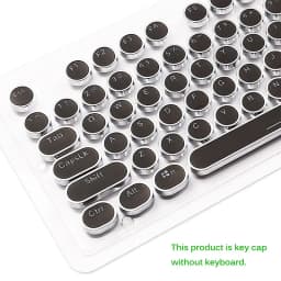 Super NEW Steampunk Typewriter Keycaps Retro style For Backlit Mechanical Keyboard Round Key Cap 104 Keys with Colorful light