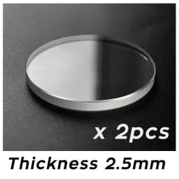 2pcs 27mm - 45mm Flat Watch Crystal Mineral Glass Replacement Round Watch Glass Part 2.5mm Thick