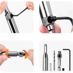 3pcs Self Centering Hinge Drill Bits Door Window Cabinet Cupboard Hinge Drilling Holes Cutter Woodworking Center Drill Bits