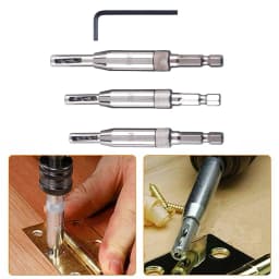3pcs Self Centering Hinge Drill Bits Door Window Cabinet Cupboard Hinge Drilling Holes Cutter Woodworking Center Drill Bits