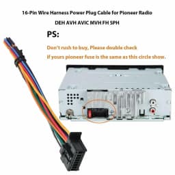 16-Pin Radio Plug Stereo Wiring Harness For 2010-Up For Pioneer DEH Model For DEH-1500 DEH-5 DEH-P25 DEH-P350 DEH-P5500MP DEH-P3