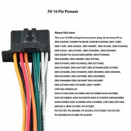 16-Pin Radio Plug Stereo Wiring Harness For 2010-Up For Pioneer DEH Model For DEH-1500 DEH-5 DEH-P25 DEH-P350 DEH-P5500MP DEH-P3