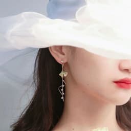 New Elegant Metal Flower Cute Cat Dangle Earrings For Women Korean Asymmetrical Zircon Long Tassel Earring Party Jewelry