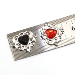 10Pcs 21 * 25mm Peach Heart Rhinestone Alloy Flower Plate Ornaments Diy Wedding Dress Gift Box Hair Decoration Accessories
