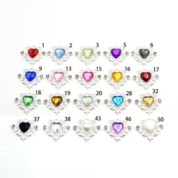 10Pcs 21 * 25mm Peach Heart Rhinestone Alloy Flower Plate Ornaments Diy Wedding Dress Gift Box Hair Decoration Accessories