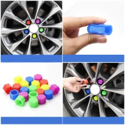 20Pcs 17/19/21mm Silicone Hexagonal Socket CapsLuminous Car Wheel Lug Nuts Silicone Screw Caps Tyre Nut Bolt Exterior Decoration