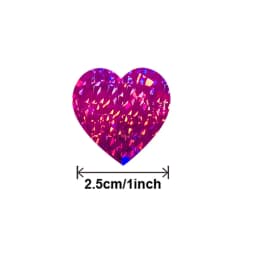 50-500pcs Heart Stickers For Envelopes Valentine's Day Sparkling Heart Stickers Decorative Love Stickers Holiday Decoration