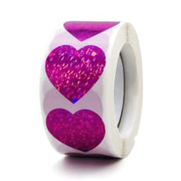 50-500pcs Heart Stickers For Envelopes Valentine's Day Sparkling Heart Stickers Decorative Love Stickers Holiday Decoration