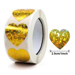 50-500pcs Heart Stickers For Envelopes Valentine's Day Sparkling Heart Stickers Decorative Love Stickers Holiday Decoration