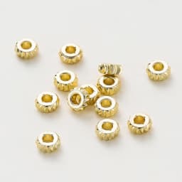 50Pcs 14K/18K Gold Plated Brass Stripe Flat Loose Spacer Beads With Big Hole For DIY Jewelry Making Bracelet Necklace Findings