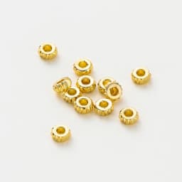 50Pcs 14K/18K Gold Plated Brass Stripe Flat Loose Spacer Beads With Big Hole For DIY Jewelry Making Bracelet Necklace Findings