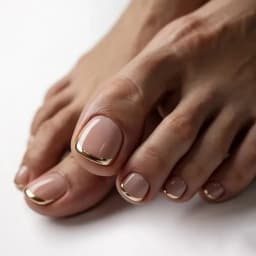 24Pcs False Toes Nails French Square Nude Color Nature Fake Toe Nails Feet Nail Tips Artificial Press On Toenails for Women