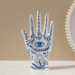 SIQIZHOU Devil's Eye of Fatima Jewelry Display Holde Ceramic Mannequin Hand Stand Designed for Necklaces, Bracelets, Rings