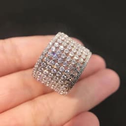 New Bling  Cubic Zirconia Women's Rings Geometric Square Band Design Luxury Fashion Female Ring for Party  Jewelry