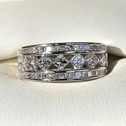 New Bling  Cubic Zirconia Women's Rings Geometric Square Band Design Luxury Fashion Female Ring for Party  Jewelry