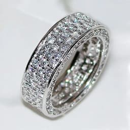 New Bling  Cubic Zirconia Women's Rings Geometric Square Band Design Luxury Fashion Female Ring for Party  Jewelry