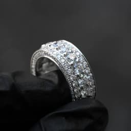 New Bling  Cubic Zirconia Women's Rings Geometric Square Band Design Luxury Fashion Female Ring for Party  Jewelry