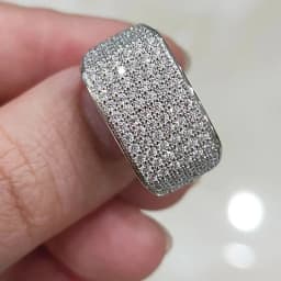 New Bling  Cubic Zirconia Women's Rings Geometric Square Band Design Luxury Fashion Female Ring for Party  Jewelry