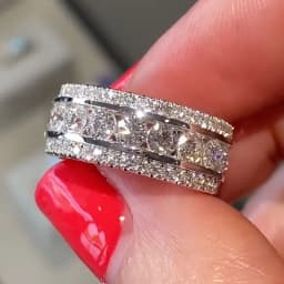 New Bling  Cubic Zirconia Women's Rings Geometric Square Band Design Luxury Fashion Female Ring for Party  Jewelry