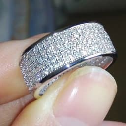 New Bling  Cubic Zirconia Women's Rings Geometric Square Band Design Luxury Fashion Female Ring for Party  Jewelry