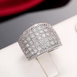 New Bling  Cubic Zirconia Women's Rings Geometric Square Band Design Luxury Fashion Female Ring for Party  Jewelry