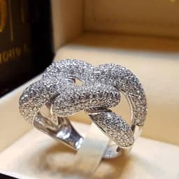 New Bling  Cubic Zirconia Women's Rings Geometric Square Band Design Luxury Fashion Female Ring for Party  Jewelry