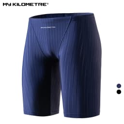 Swimming Shorts For Man Racing Swimsuit Endurance Solid Navy Blue Man Training Swim Trunks Quick Dry Athletic Swimming Shorts