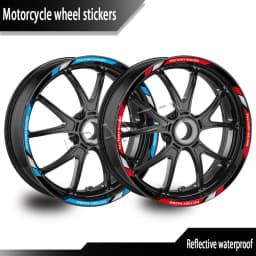 Reflective Motorcycle Wheel Strip Stickers Rim Scooter Hub Tape Decals 12"13"14"15"16"17"18" For Yamaha Kawasaki Triumph Benelli