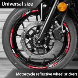 Reflective Motorcycle Wheel Strip Stickers Rim Scooter Hub Tape Decals 12"13"14"15"16"17"18" For Yamaha Kawasaki Triumph Benelli