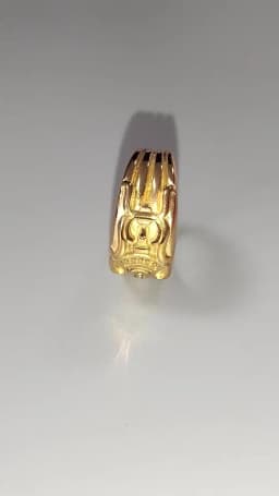 Mens Punk Fashion Jewelry 18K Gold Plated Stainless Steel Sword Ring Size 7-13
