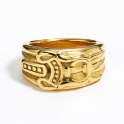 Mens Punk Fashion Jewelry 18K Gold Plated Stainless Steel Sword Ring Size 7-13